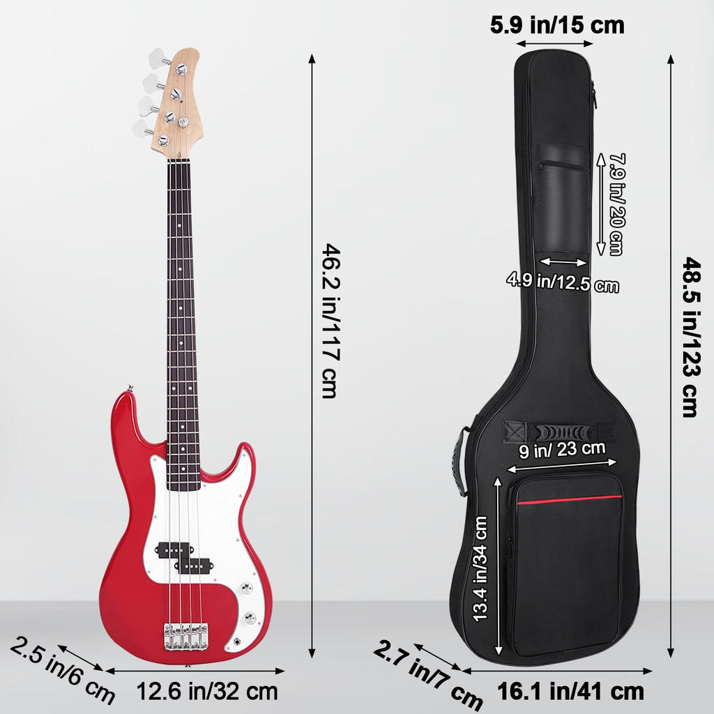 7mm Padding Waterproof Electric Bass Guitar Bag U465543