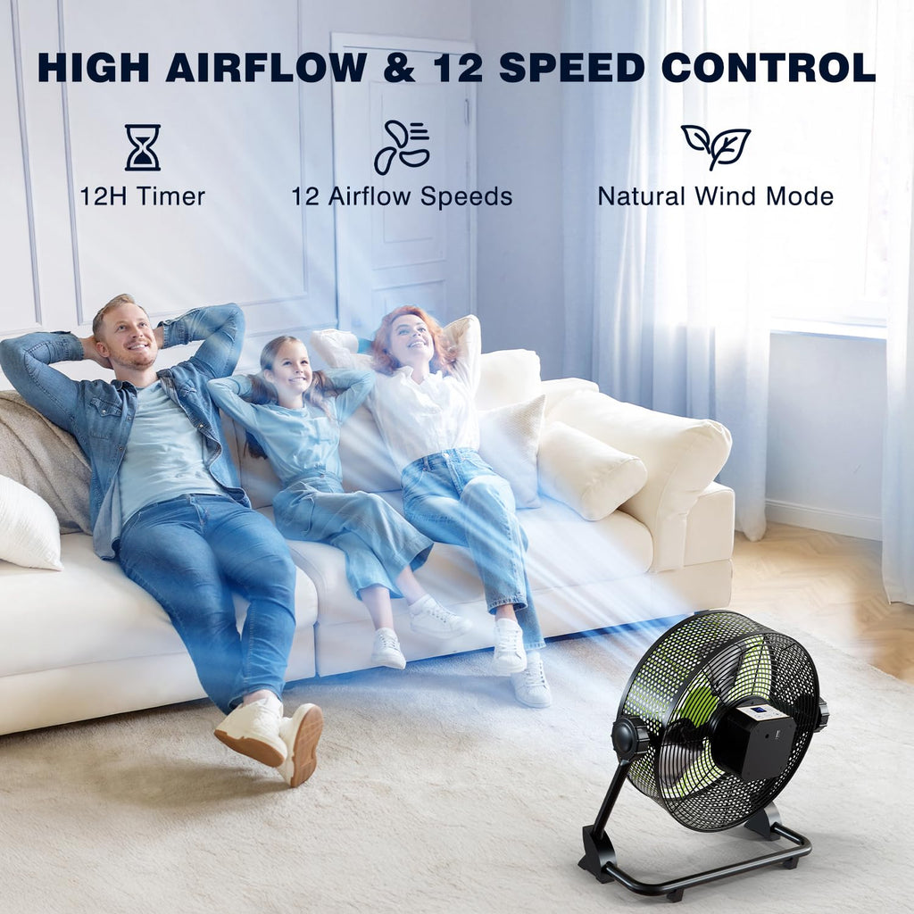 10 Inch Portable Rechargeable Floor Fan S5278