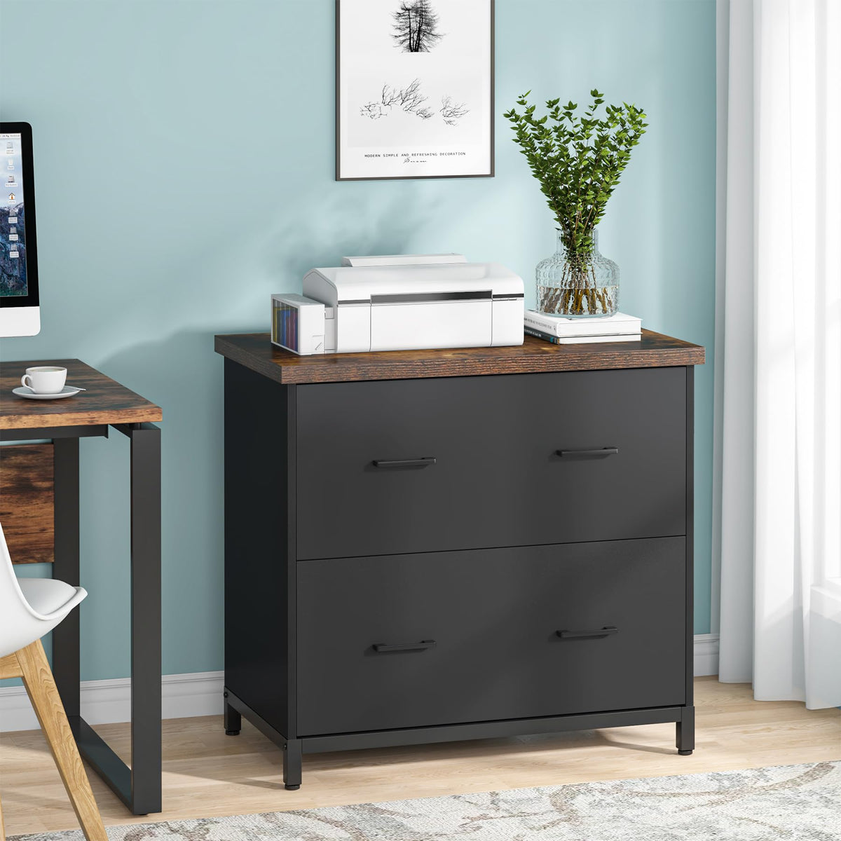 2-Drawer Wood File Cabinet S789