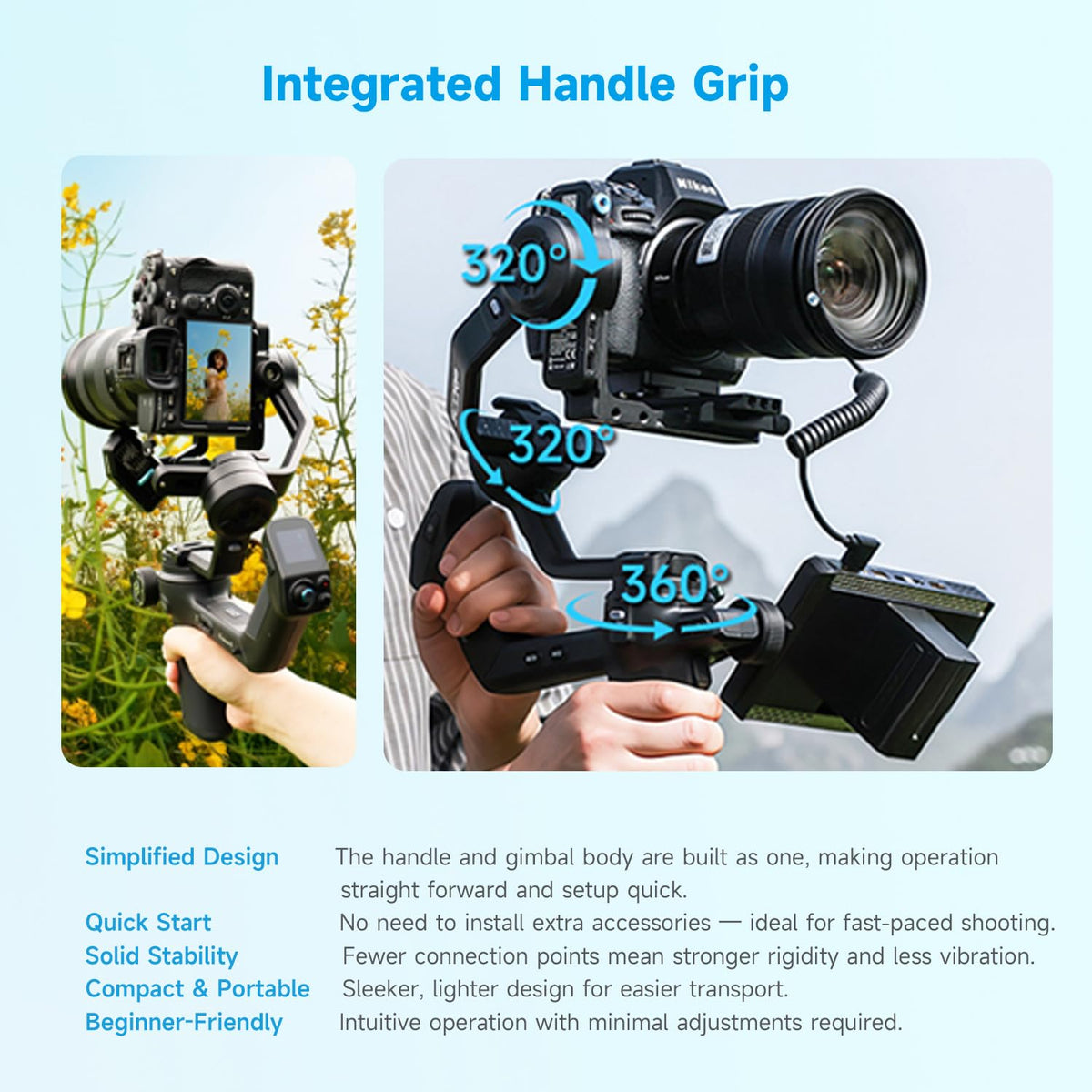 Camera Gimbal Stabilizer for Mirrorless Cameras H34156