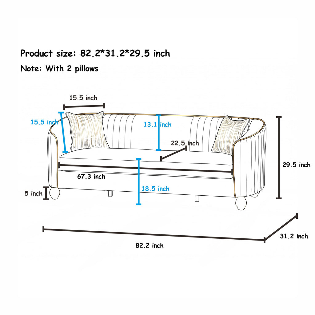2-Piece Velvet Sofa Set L581814