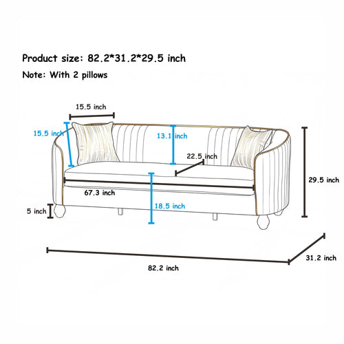 2-Piece Velvet Sofa Set L581814