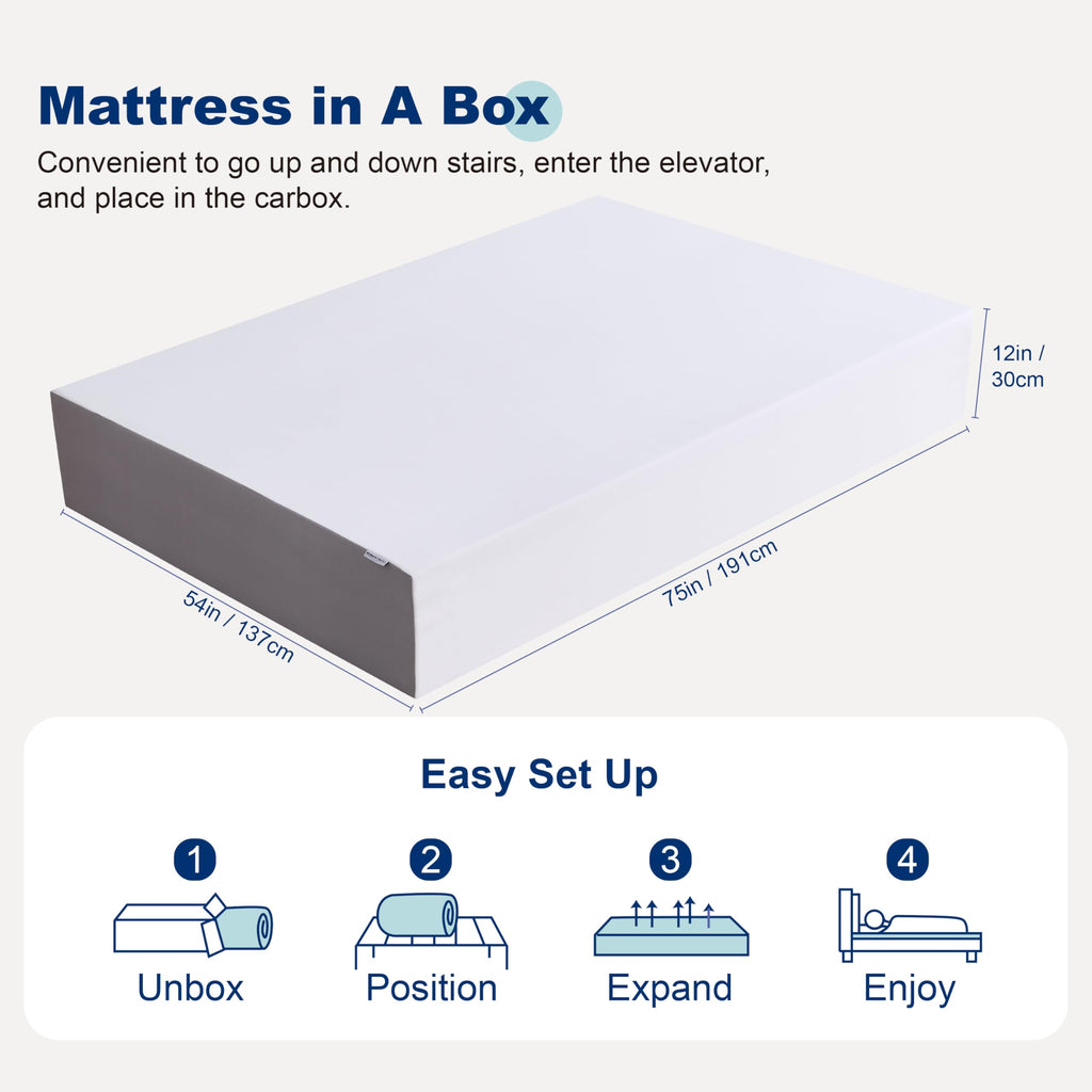 Memory Foam Mattress Medium Firm 12 Inch Full M530160