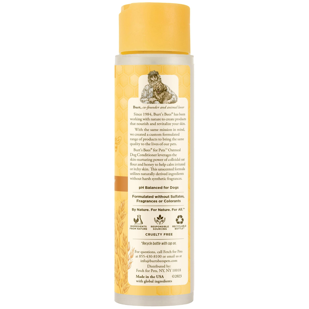 Fragrance-Free Oatmeal Dog Conditioner 10 Fl Oz F537