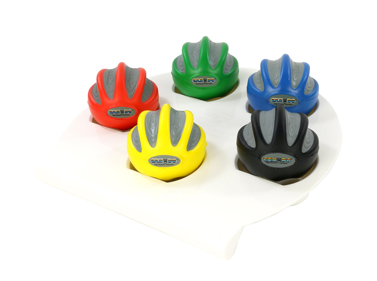 Hand Exerciser Set of 5 Pieces with Rack A255