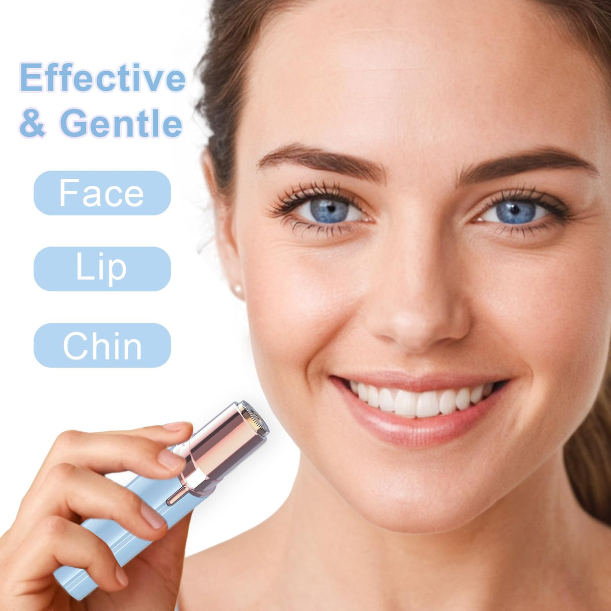 Facial Hair Removal USB Rechargeable 3 Replacement Heads C54433