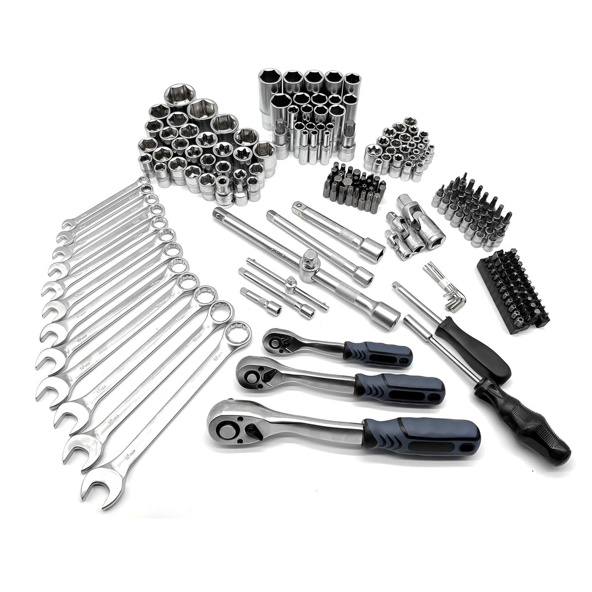 216 Pc Ratchet Socket Wrench Set Y933