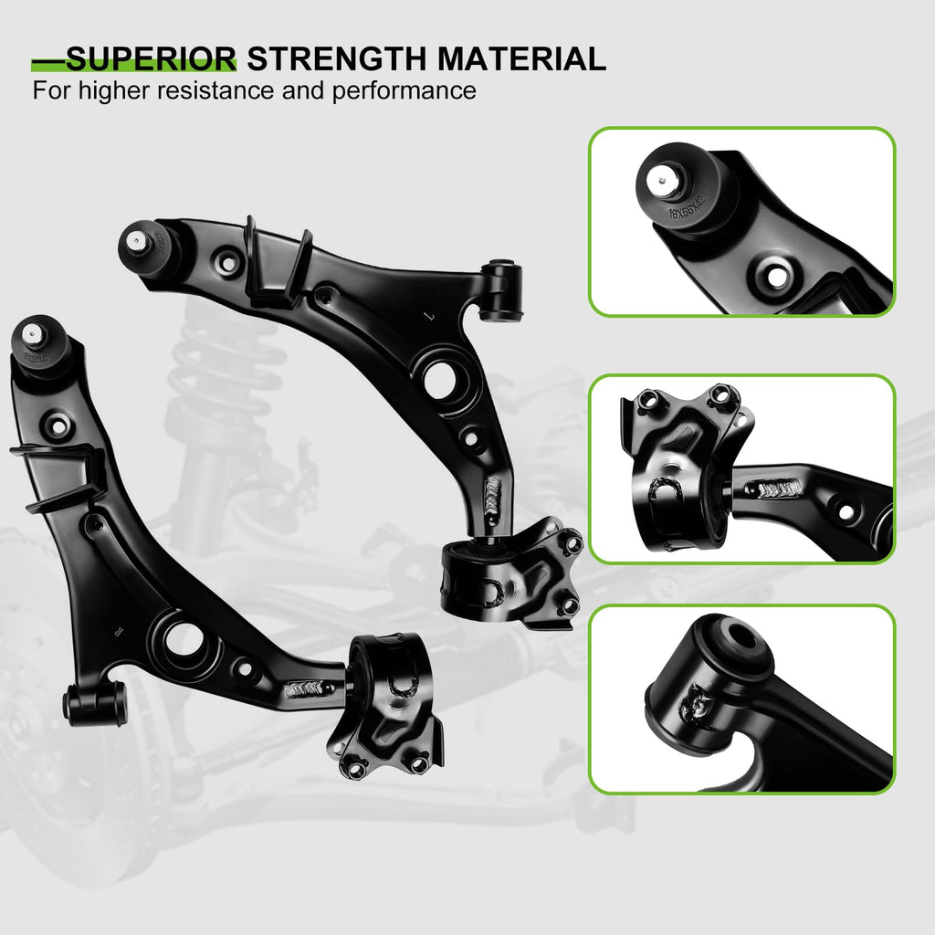 6pcs Front Suspension Kit Control Arm Ball Joint Tie Rod End Sway Bar Link N284