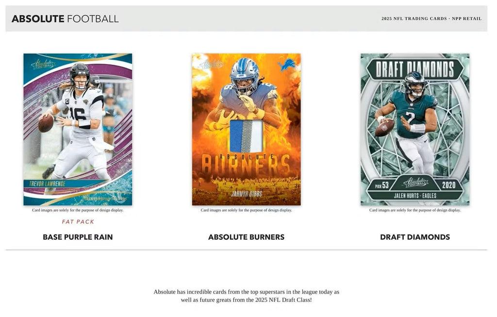 2025 Absolute Football Series Blaster Box with 4 Green Parallels H153