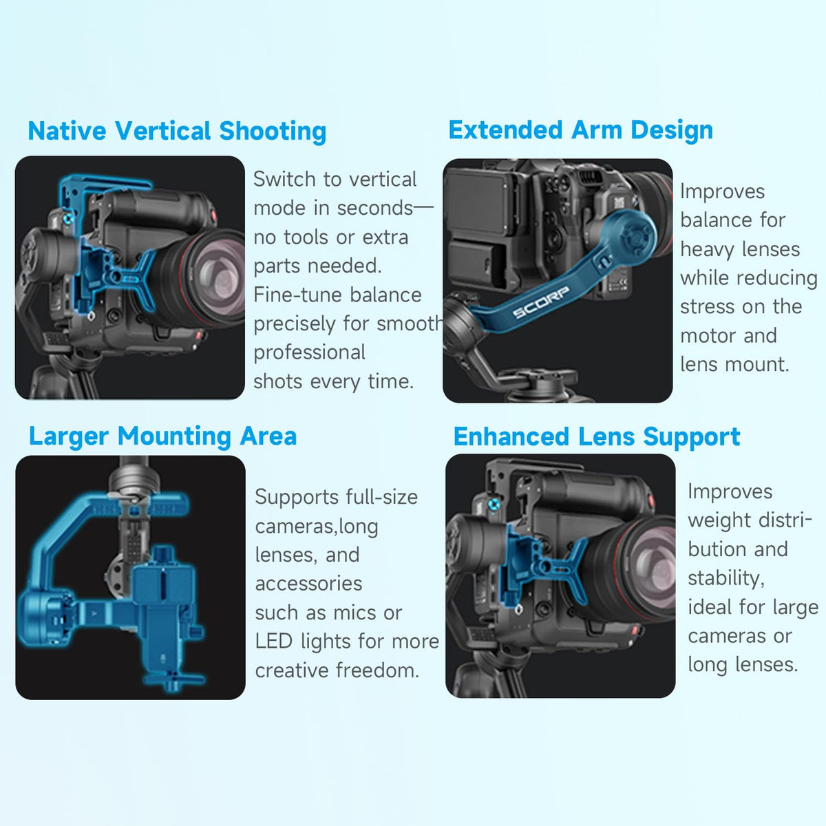 Camera Gimbal Stabilizer for Mirrorless Cameras H34156