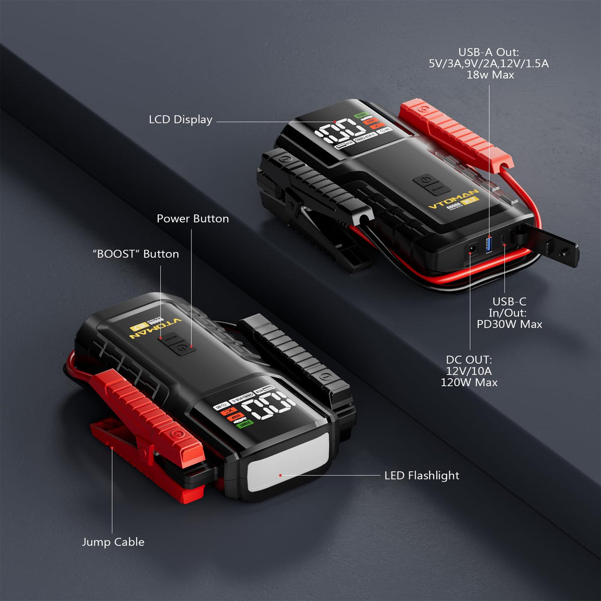 6000A LiFePO4 Portable Jump Starter K189
