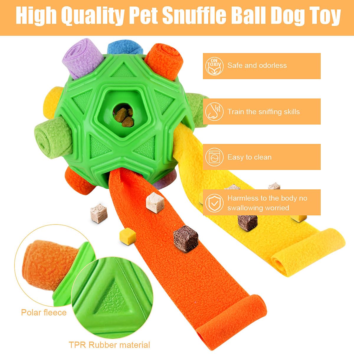 Interactive Puzzle Dog Toys Slow Feeder with Squeaky Carrot Toy F402