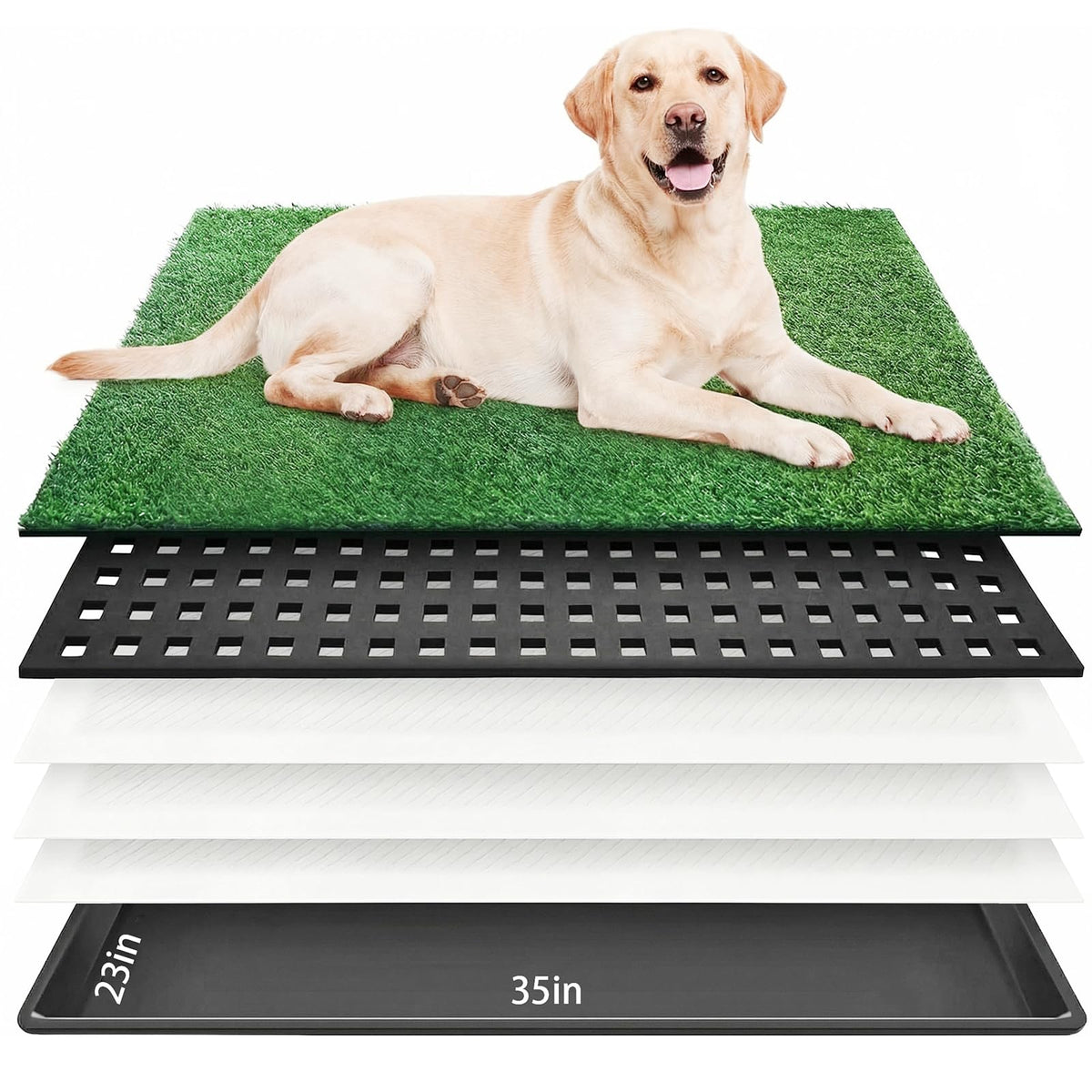35"x23" Large Dog Grass Pad with Tray S771607