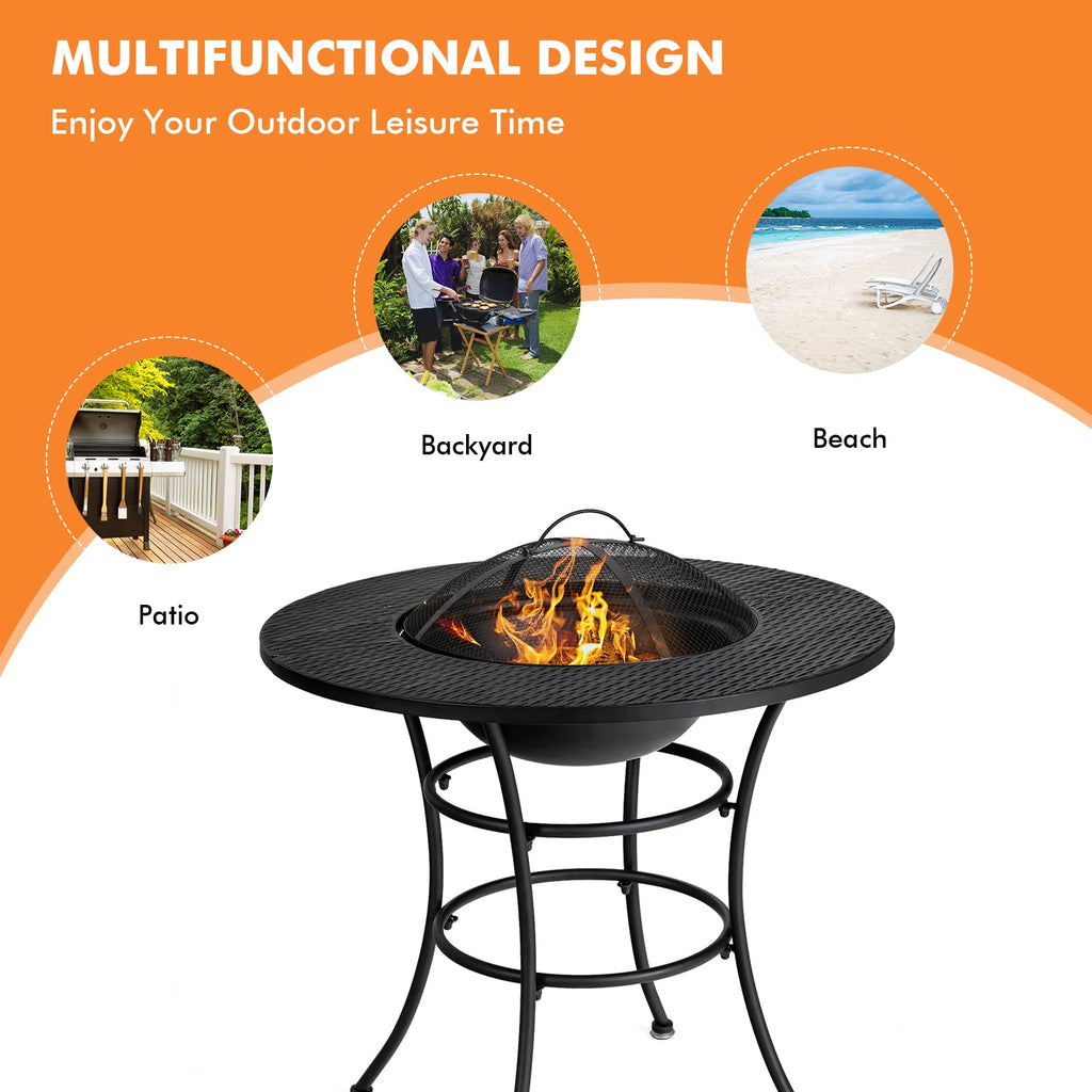 4-in-1 Outdoor Fire Pit Dining Table G8195