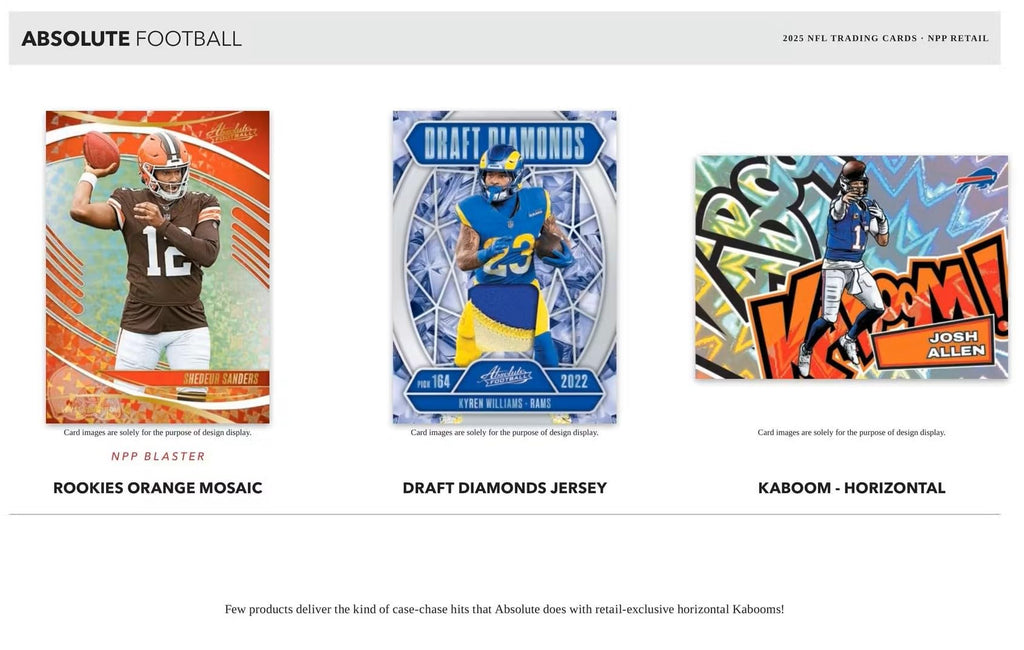 2025 Absolute Football Series Blaster Box with 4 Green Parallels H153