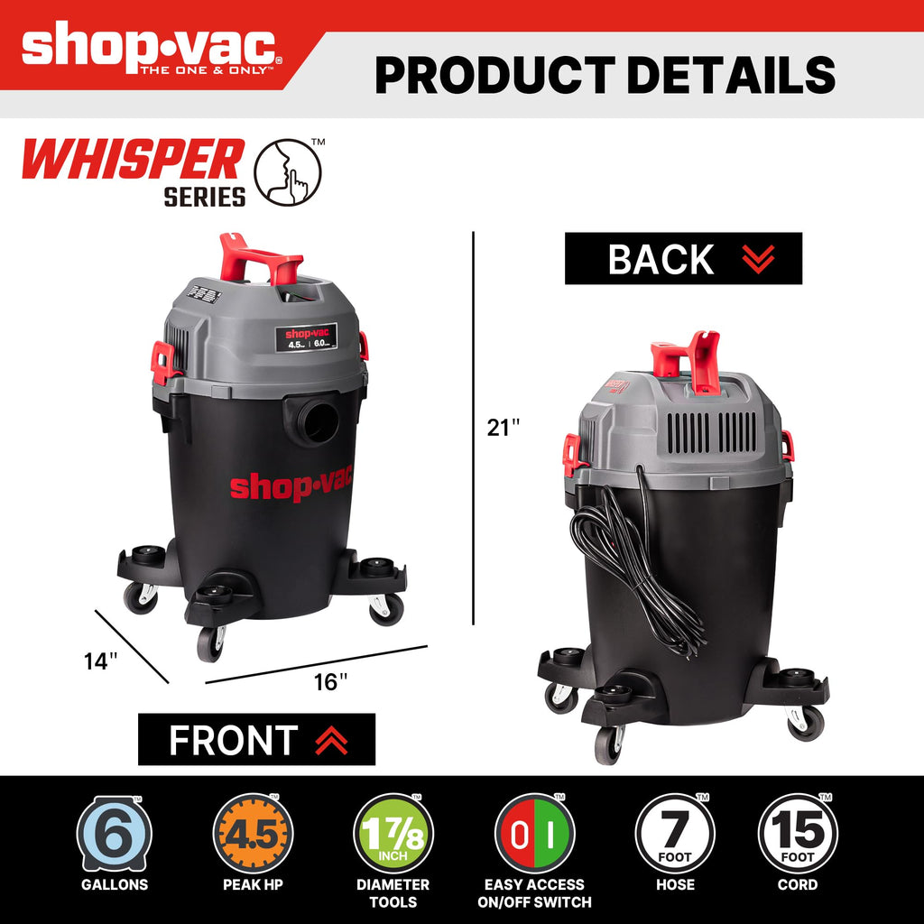 6 Gallon Wet and Dry Shop Vacuum F40970