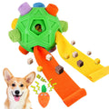 Interactive Puzzle Dog Toys Slow Feeder with Squeaky Carrot Toy F402