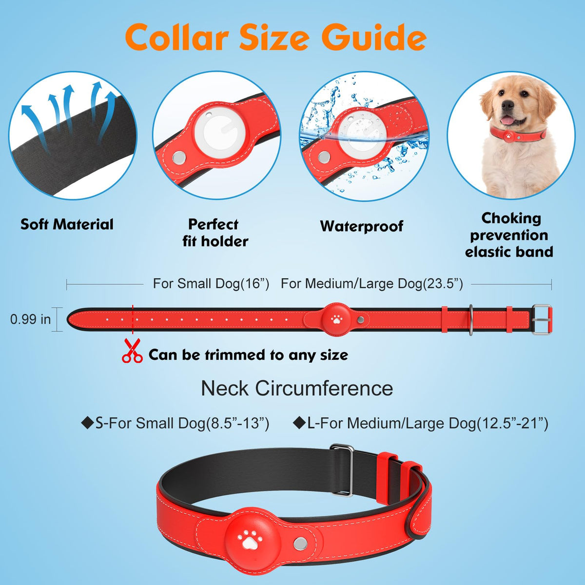GPS Tracker for Dogs, Pet Location Tracker with Collar F4684