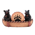 Set of 4 Rustic Bear Canoe Coasters G1536