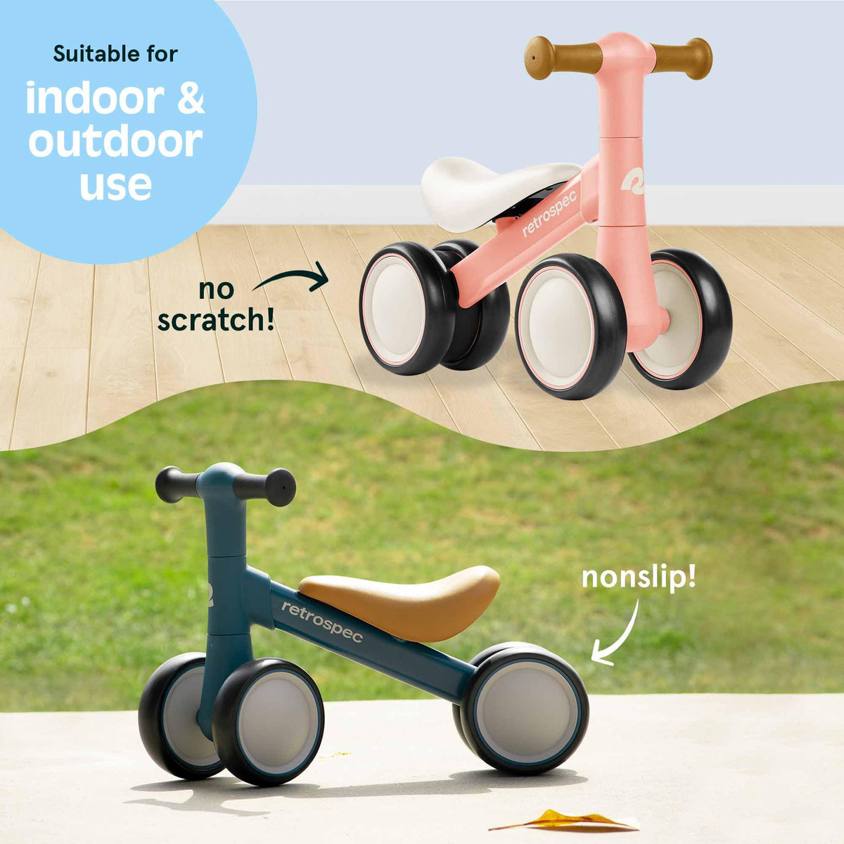 Baby Walker Balance Bike with 4 Wheels M243