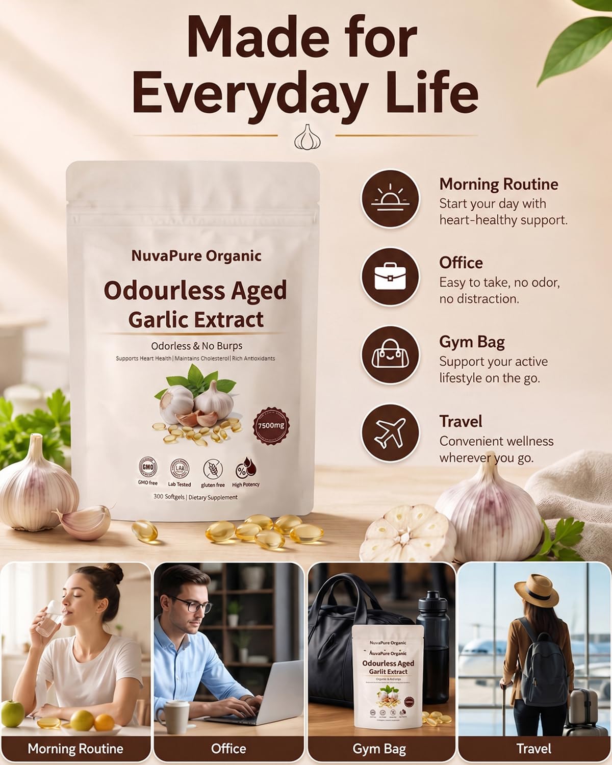 Odorless Aged Garlic Extract Capsules P670134