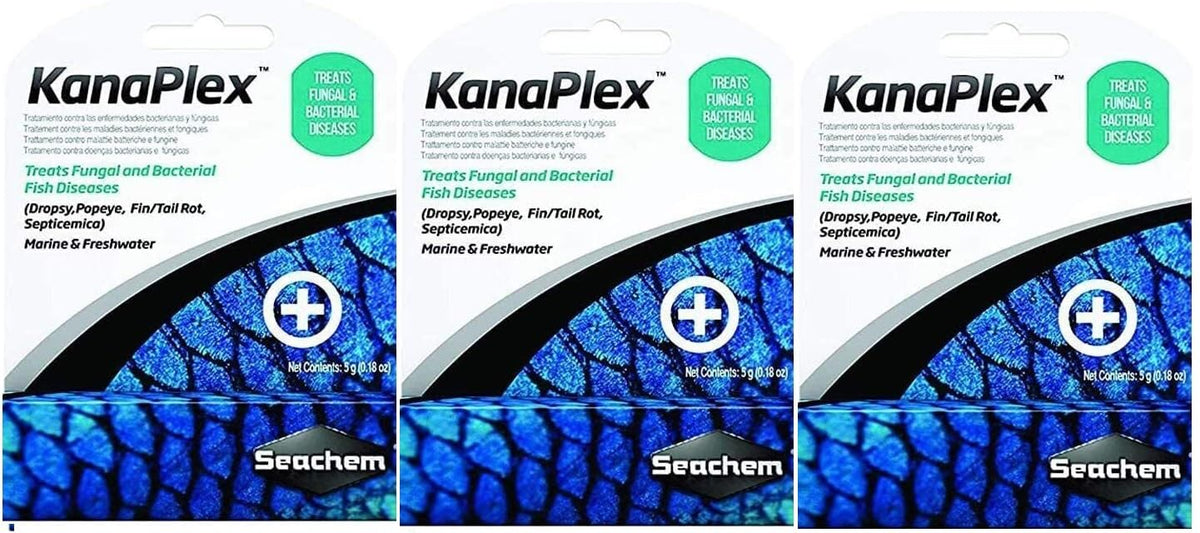 Kanaplex Paraguard Neoplex Sulfaplex Polyguard Aquarium Infection (3 Pack Kanaplex 5g Each) N42310