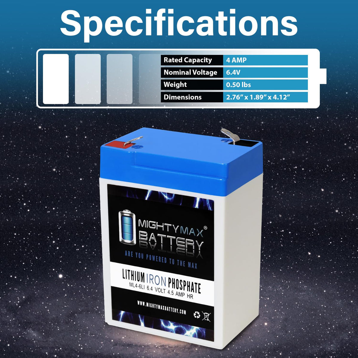 6V 4.5AH Lithium Replacement Battery Q210111