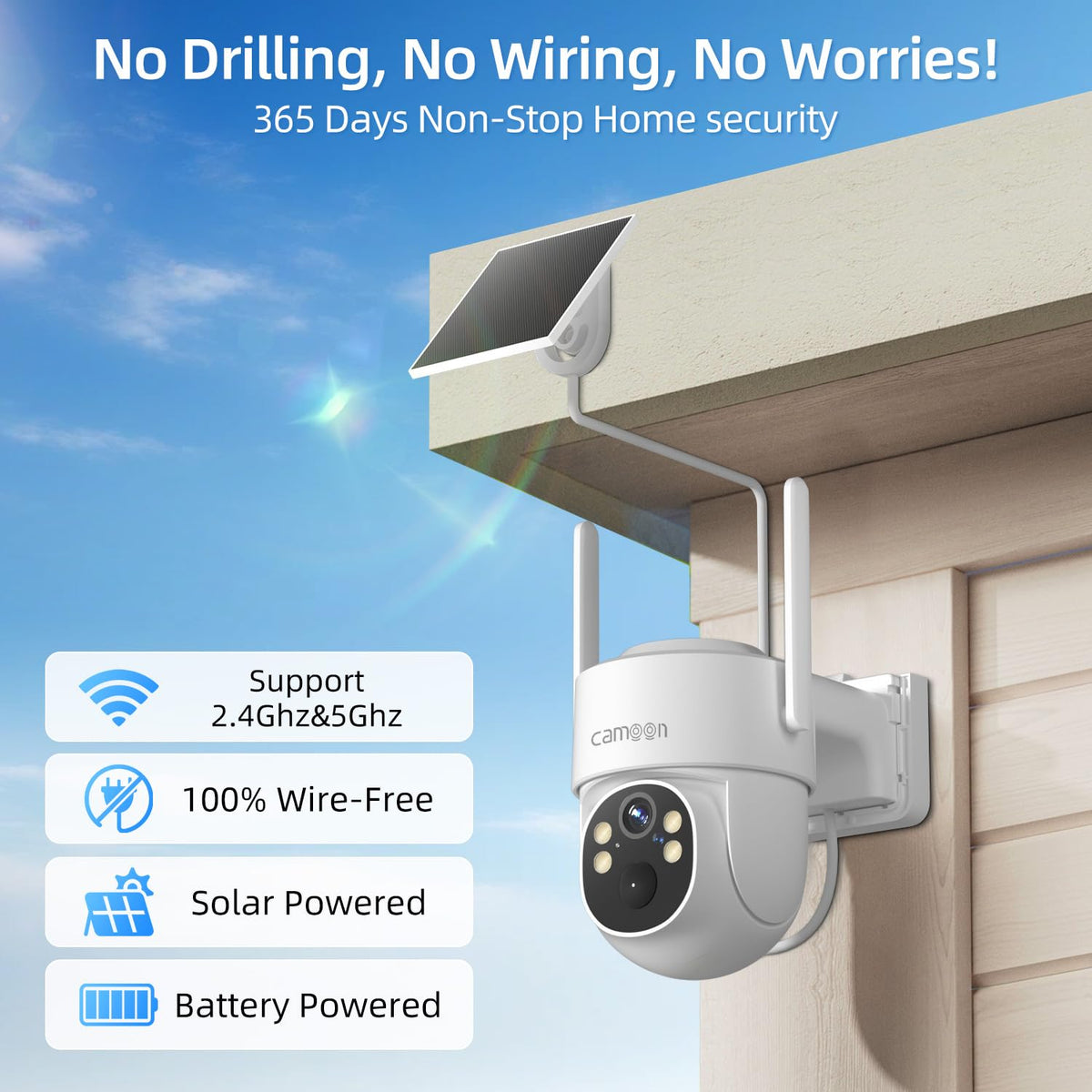 Solar Security Cameras Wireless Outdoor 4 Cameras N3626