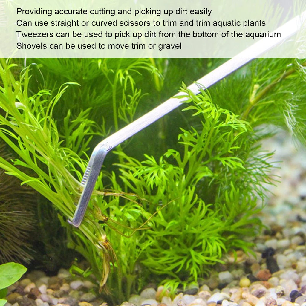 Aquarium Scissors and 5 in 1 Aquascaping Kit Stainless Steel 5 Piece Set V296