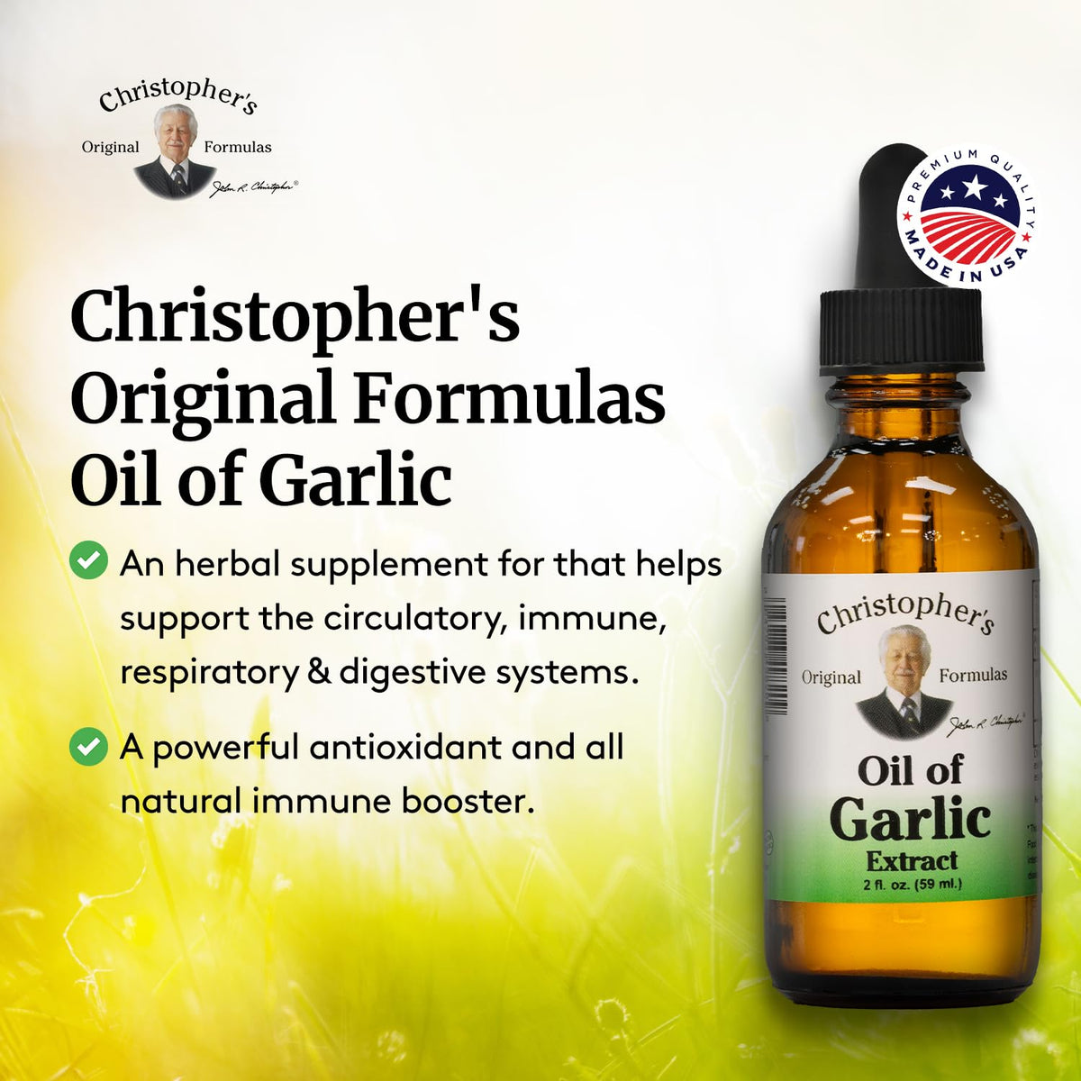 Garlic Oil Extract 2 oz Herbal Supplement C4871