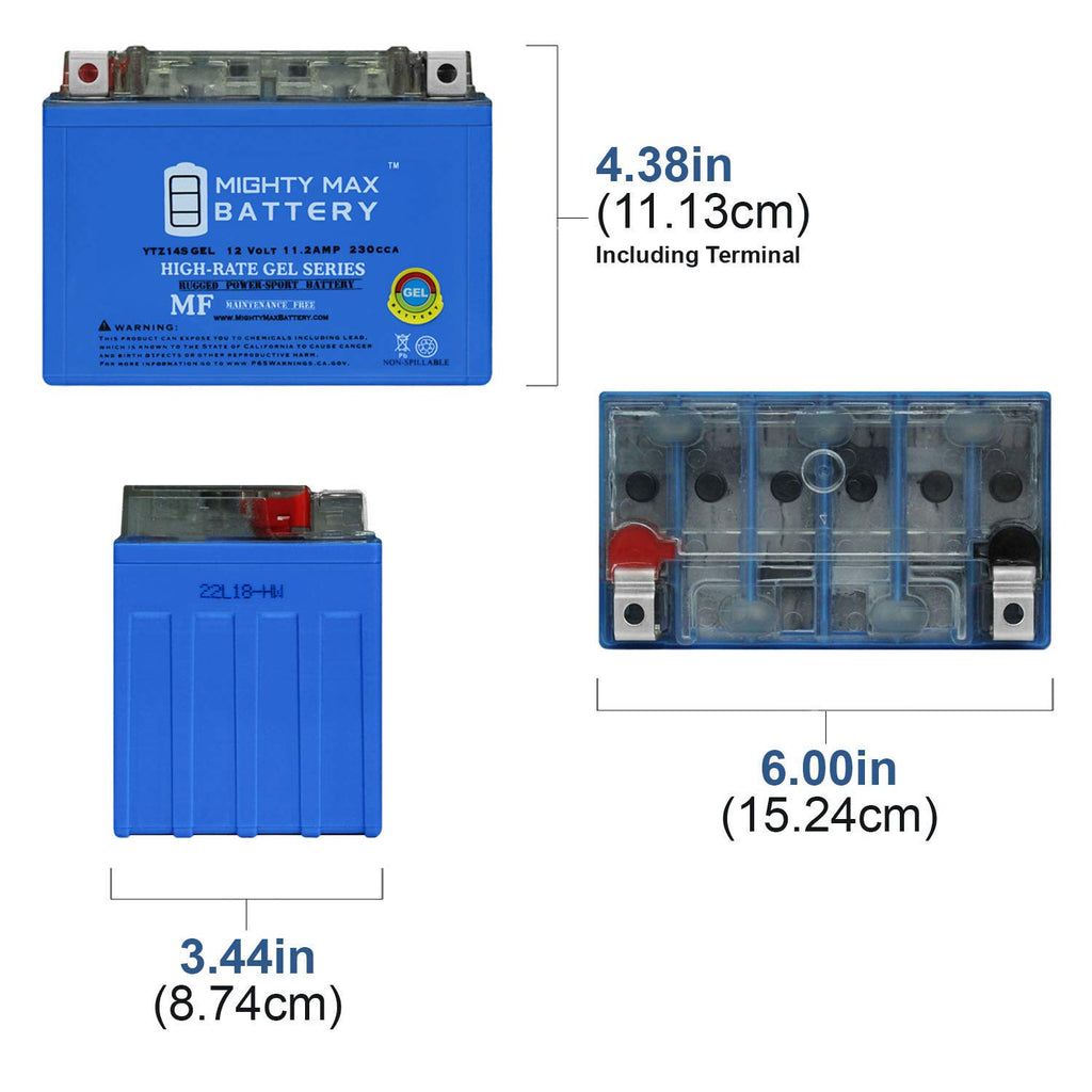 YTZ14S GEL Replacement Battery K87583