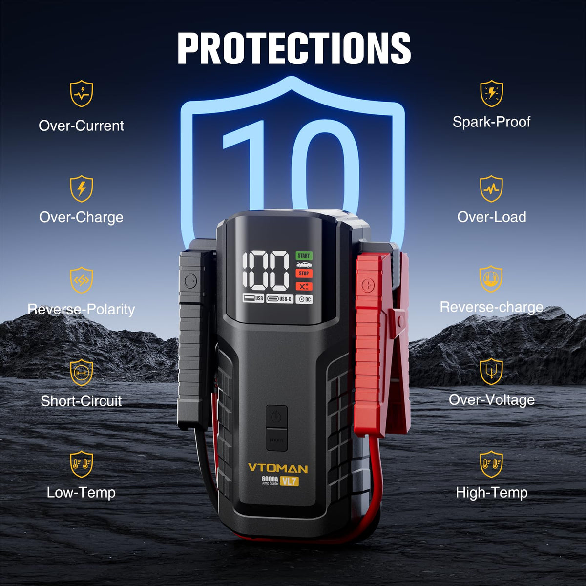 6000A LiFePO4 Portable Jump Starter K189