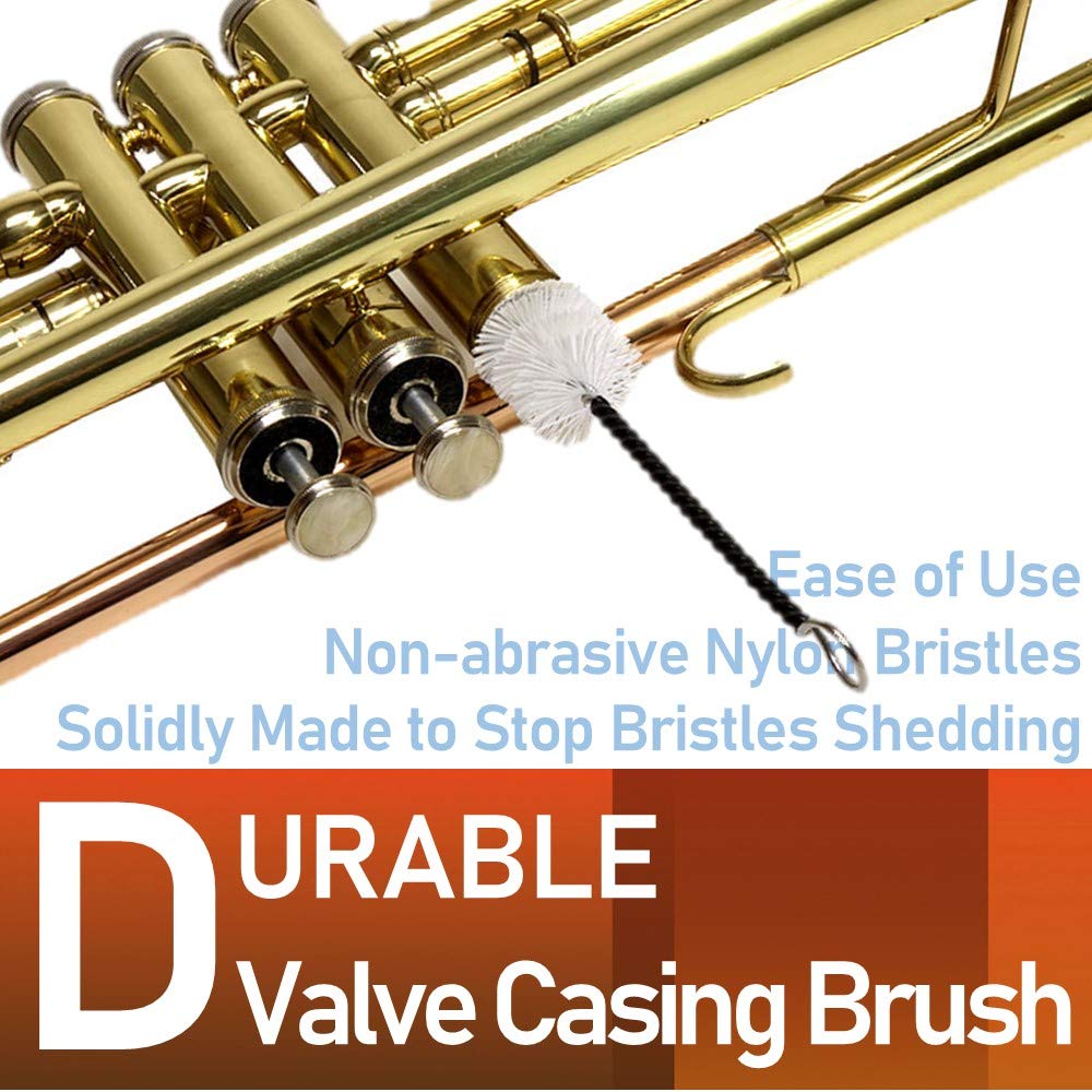 Trumpet Care Kit with Valve Oil, Slide Grease, Cleaning Cloth, Brushes and Case V164