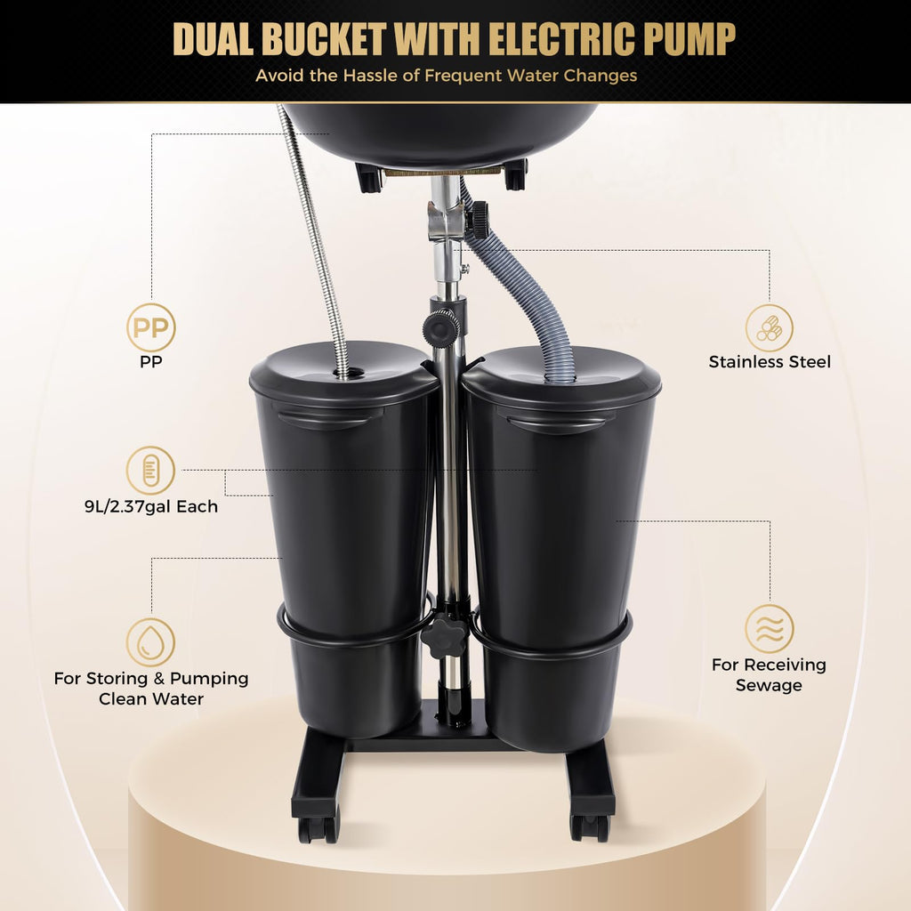 Portable Shampoo Bowl with Electric Pump P909