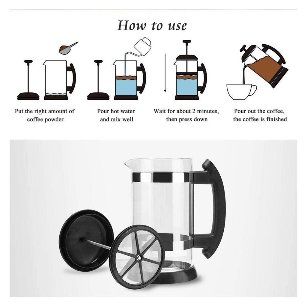 Stainless Steel French Press Coffee Maker 1L T98113