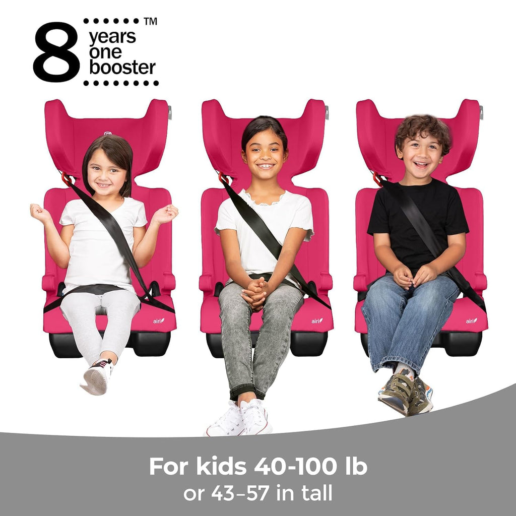 Pink Foldable High Back Booster Seat V3109