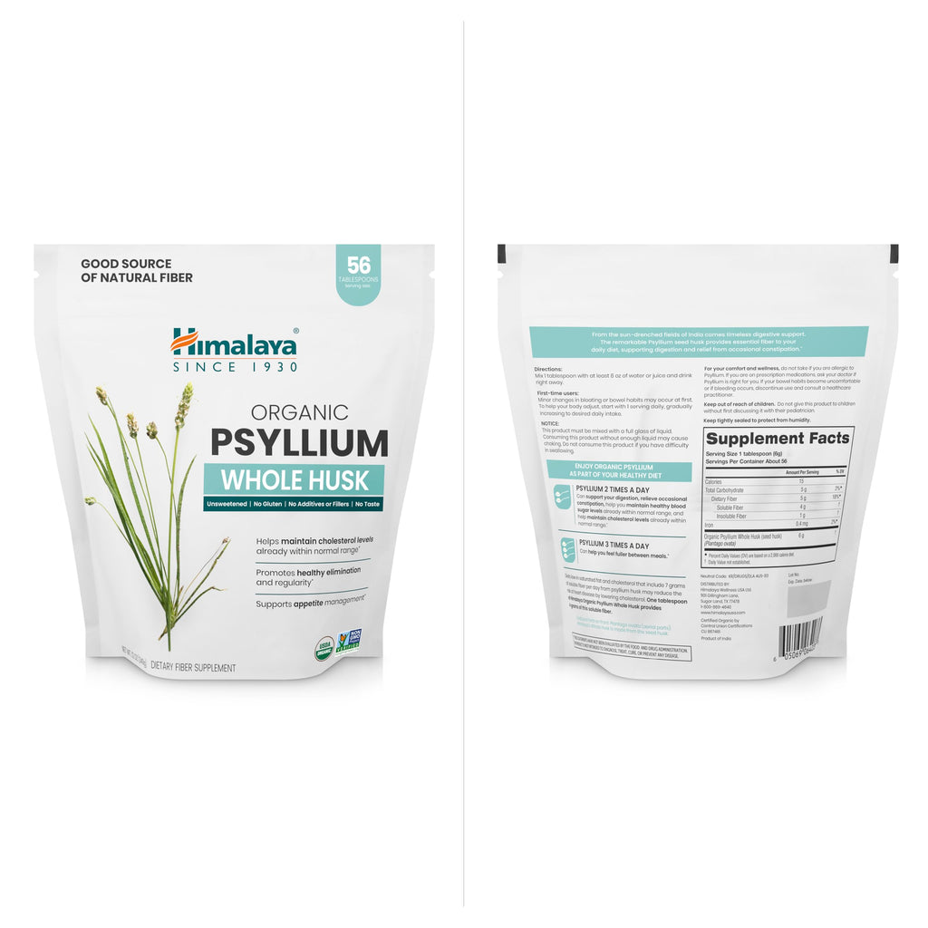 Organic Psyllium Whole Husk Fiber Supplement, Unflavored, 12 oz S4104