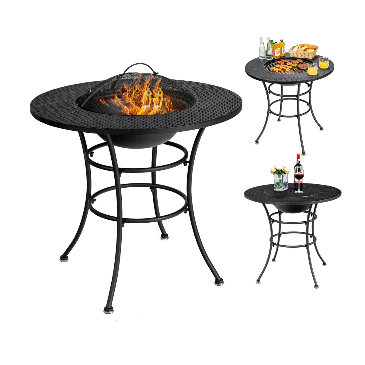 4-in-1 Outdoor Fire Pit Dining Table G8195