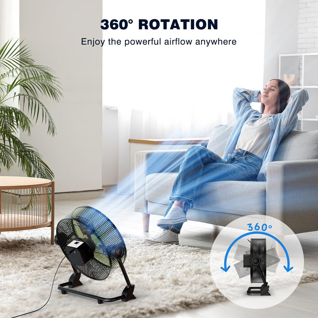 10 Inch Portable Rechargeable Floor Fan S5278