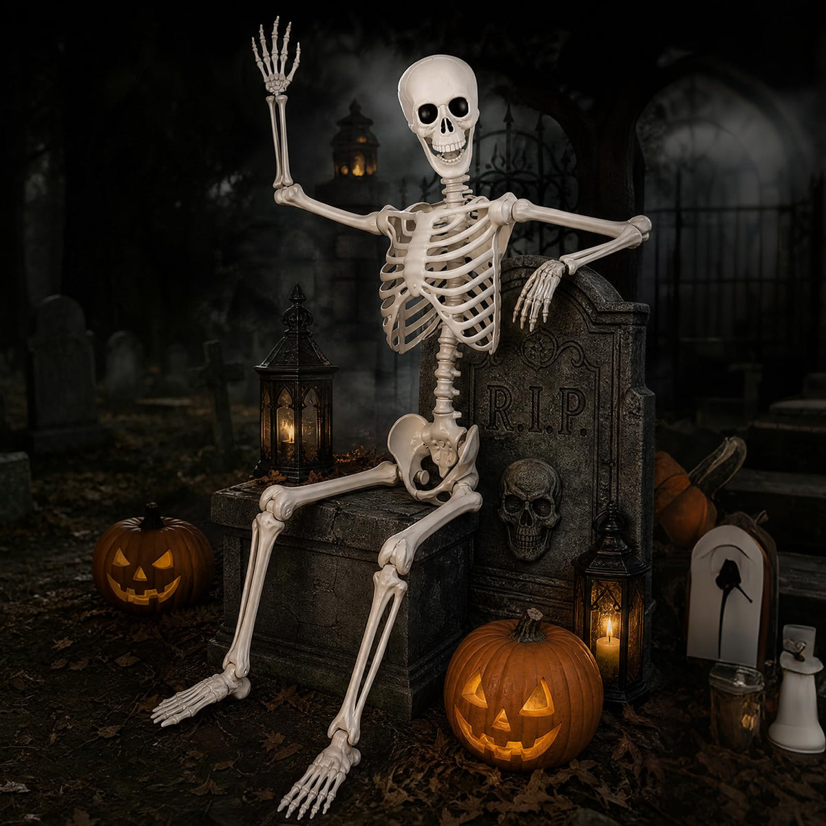 5.4FT Posable Life Size Skeleton (2PCS) L73007