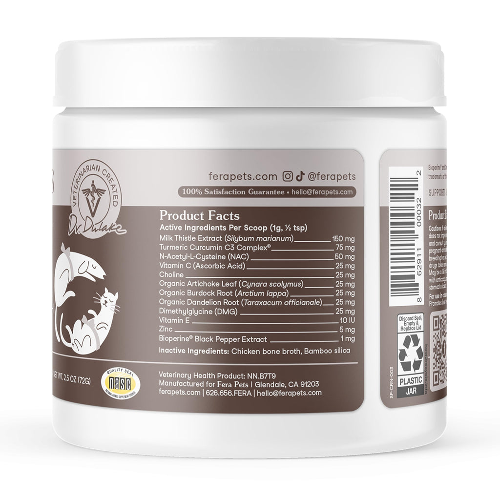Cat & Dog Liver Supplement Powder with Milk Thistle J140