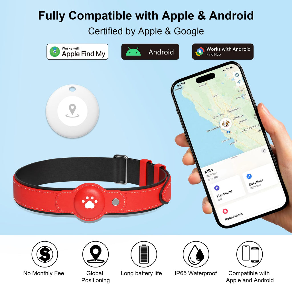 GPS Tracker for Dogs, Pet Location Tracker with Collar F4684