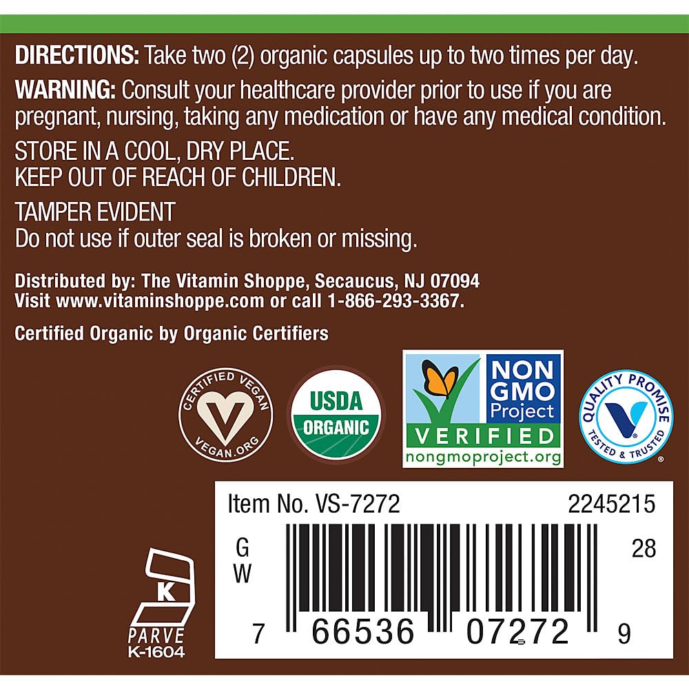 Organic Moringa 1,000 MG 100 Capsules P8783