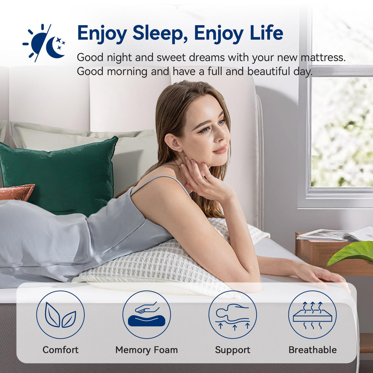 Memory Foam Mattress Medium Firm 12 Inch Full M530160