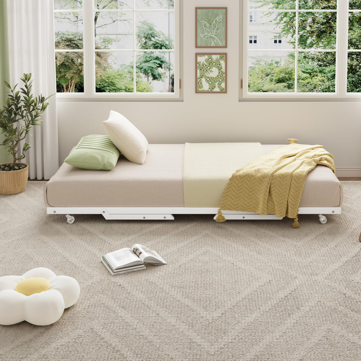 Twin Pop Up Trundle Bed U392