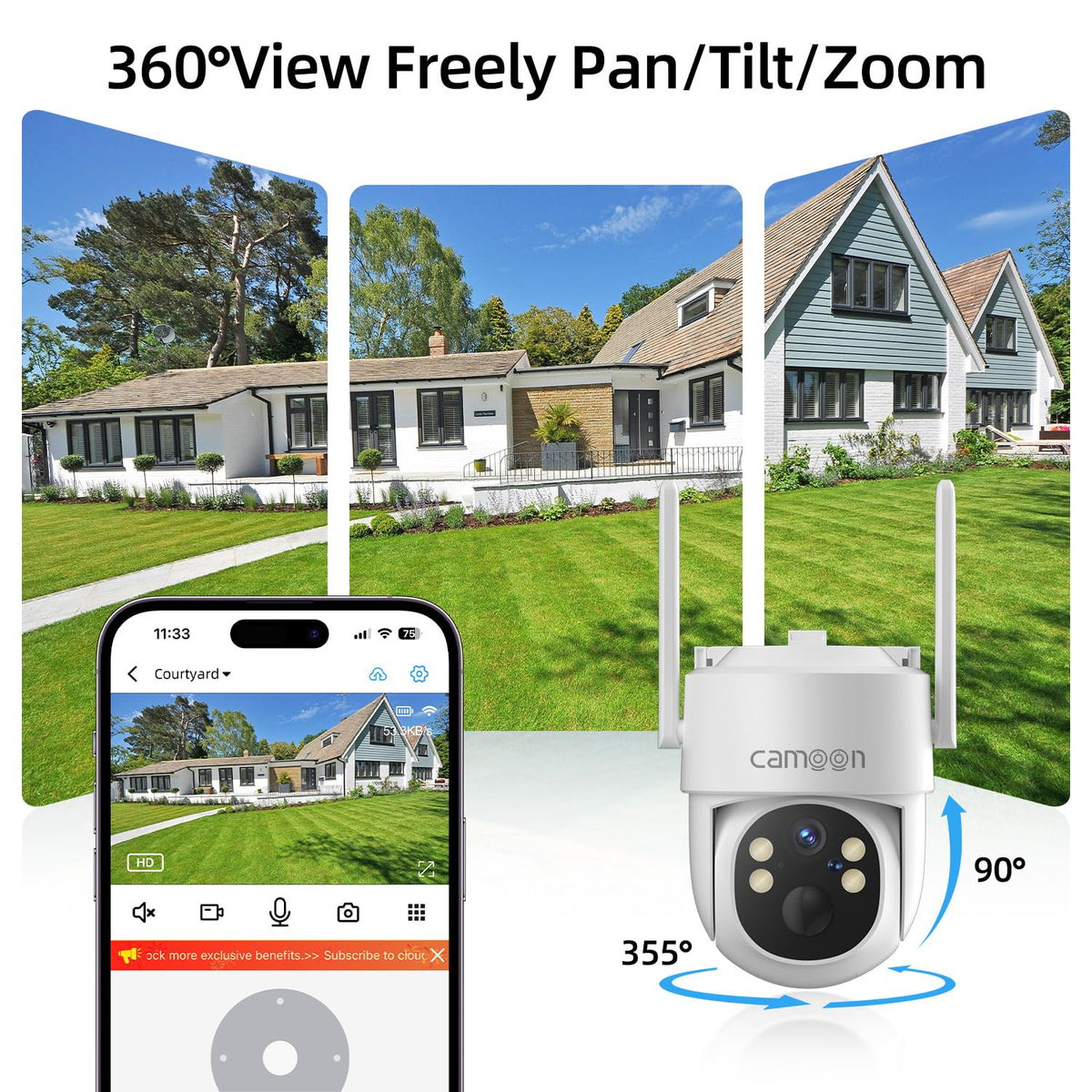 Solar Security Cameras Wireless Outdoor 4 Cameras N3626
