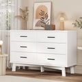 White 6 Drawer Wood Dresser A62240