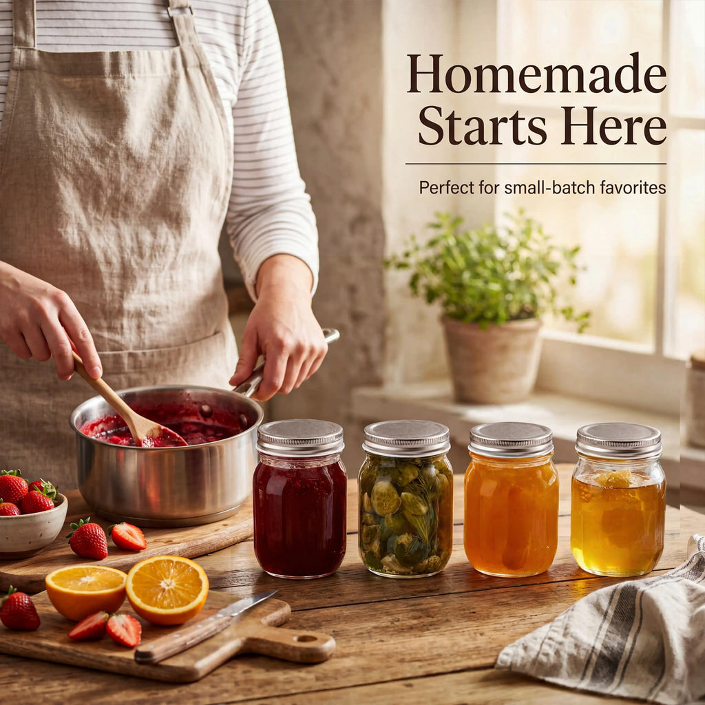 16 oz Clear Glass Mason Jars with Lids N6632