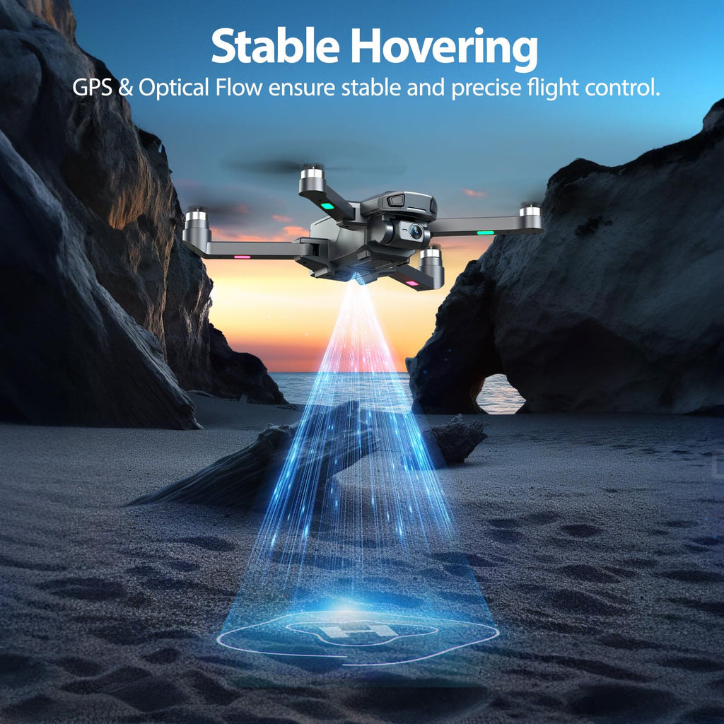 4K Foldable GPS Drone with 4.5" Screen Under 249g Black P719002