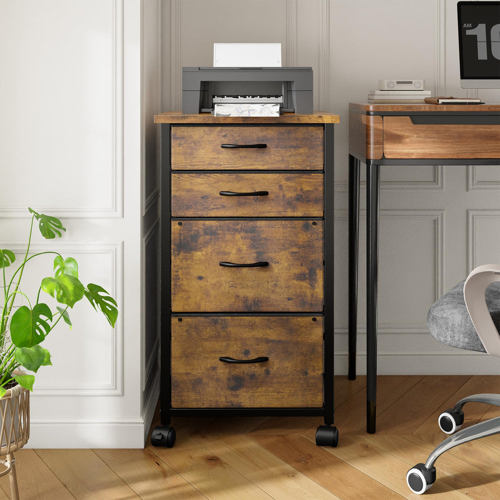 4 Drawer Rolling File Cabinet L362